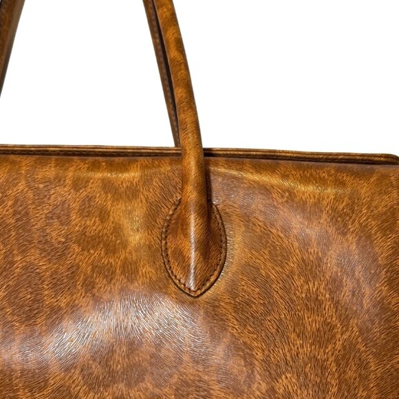 Vintage Escada Leopard Print Structured Briefcase - Picture 4 of 11
